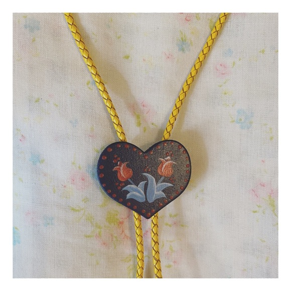 SOLD💛Handmade bolo tie *Prairie Heart* - Picture 3 of 4